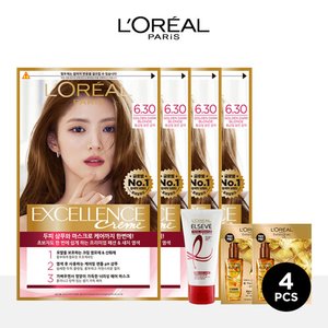 로레알파리 엑셀랑스 크림 염모제 4개+TR5 헤어팩 50ML+헤어오일샤쉐2매