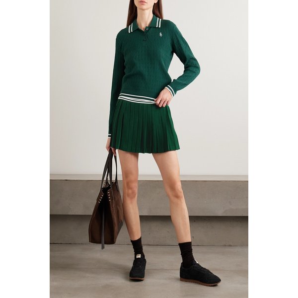 자수 스트라이프 케이블 니트 폴로 스웨터 46376663162977214