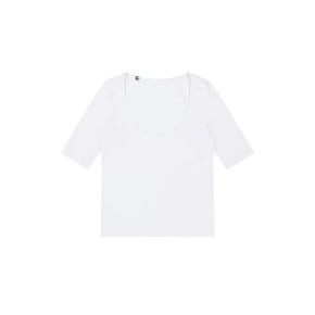 Scoop-neck t-shirt (White)