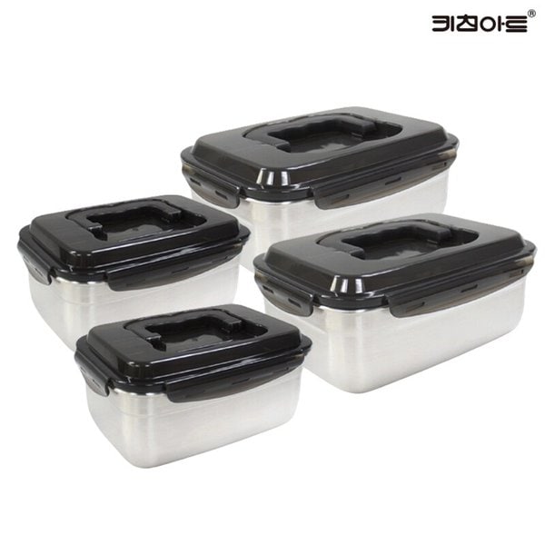 스텐레스 밀폐용기 김치통세트 4종A(S호+S호+1호+1호)