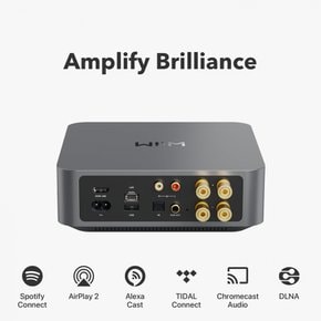WiiM Amp: AirPlay 2, Chromecast, HDMI Spotify, Amazon Music, Tidals 및 음성 컨트롤을