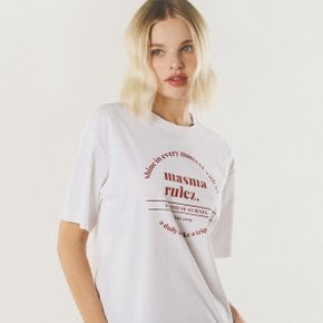 circle symbol cool cotton T-shirt _White