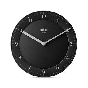 독일 브라운 벽시계 Braun BC 06 B 쿼츠Wall Clock 아날로그 블랙 1349960