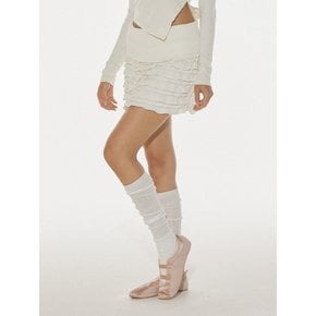 ERIS FRILL MINI SKIRT - IVORY