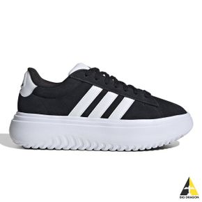 adidas 아디다스 그랜드 코트 플랫폼 스웨이드 - IE1102-CBLACKFTWWHTCBLACK