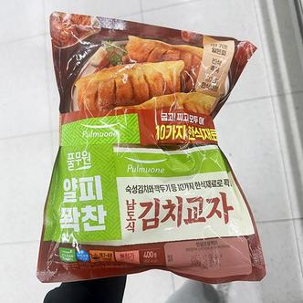  풀무원 얄피꽉찬 남도식 김치교자 400g x 2개 아이스박스포장