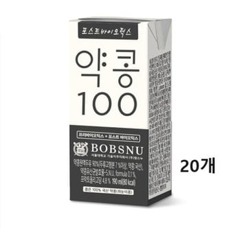  밥스누 포스트바이오틱스 약콩100 유산균두유 190ml 20팩