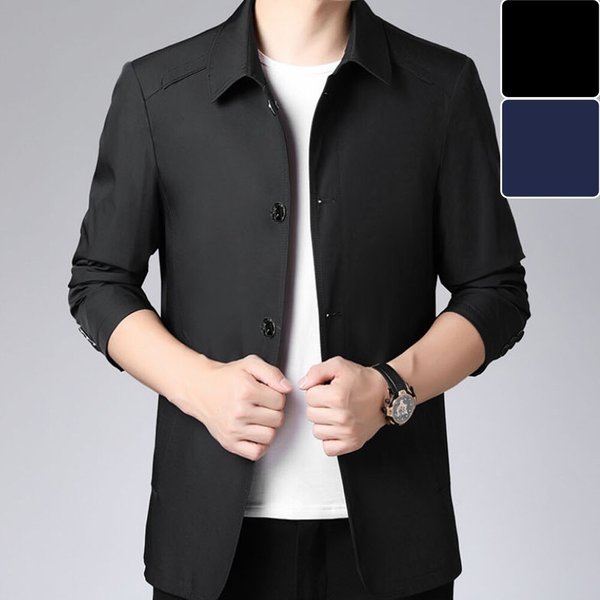 남자 데일리 카라 트렌치 베이직 숏 자켓 DHT-JKA-SN2367395