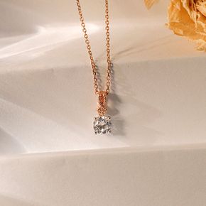 5부 다이아 목걸이 천연 현대 우신 루프 투톤 선물 결혼 기념일 14K