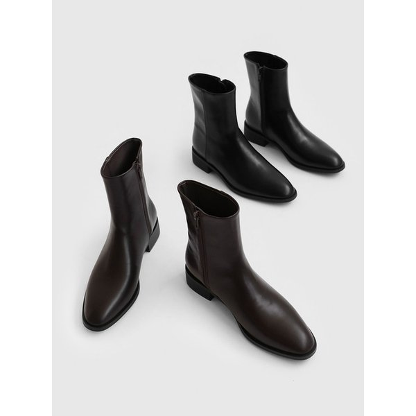 페이블 라운드 앵클부츠 (3.5cm)