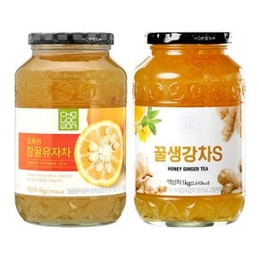 초록원 참꿀유자차 1kg +꿀생강차 S 1kg