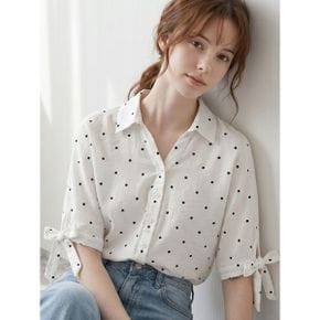 도트캐주얼리본블라우스 B6M0535_P432335918
