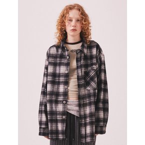 MNS Classic Check Oversized Shirt Jacket_Black