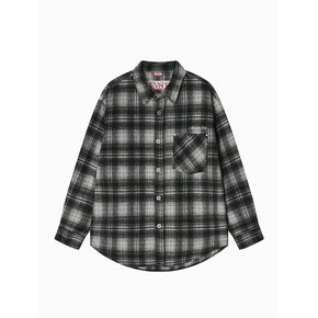 MNS Classic Check Oversized Shirt Jacket_Black