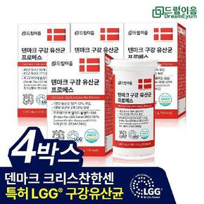 드림이음 덴마크 구강유산균 프로메스 크리스찬한센 LGG 자일리톨 1000mg x 30정 4박스
