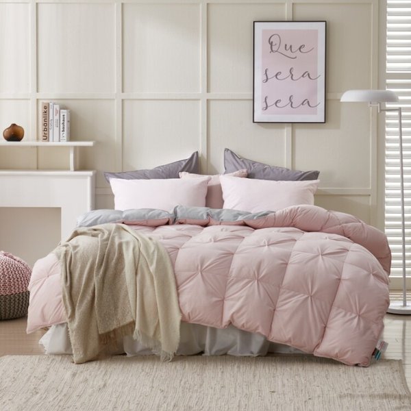 간절기용 마이크로 스노우 헝가리 구스80 차렵이불(3컬러) - 킹650g