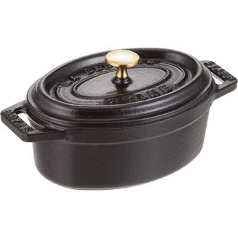  영국 스타우브 후라이팬 STAUB 1101125 Cast Iron Oval Mini Cocotte 11 cm 블랙 1682344