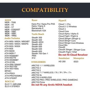 SOULWIT Sony & SteelSeries Arctis & HyperX Cloud 1iialpha & Audio-Technica ATH & 냉각 젤