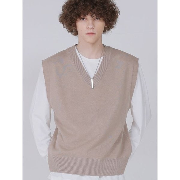 소프트 베이직 니트베스트 - BEIGE