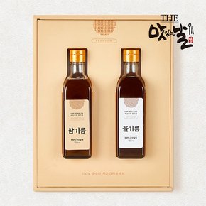 [선물세트]국산 참기름 180ml+들기름 180ml/저온압착