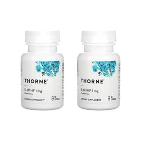 [해외직구] 쏜리서치 5-MTHF 1mg 60캡슐 2팩 Thorne Research 5-MTHF 1 mg 60 Capsules