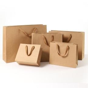 크라프트 쇼핑백 소형 종이 무지 가방 미니 친환경 브라운 튼튼한 선물 (S10989791)