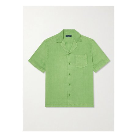 프레스코볼 카리오카(Frescobol Carioca) 프레스코볼 카리오카 안젤로 캠프 칼라 리넨 셔츠 그린 46376663162836309