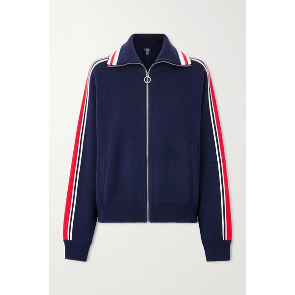 퓨잡 스트라이프 울 블렌드 집업 스웨터 46376663162956735