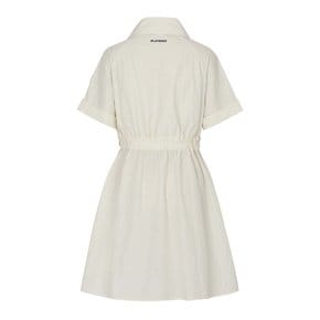 NYLON WOVEN COAT DRESS_Ivory