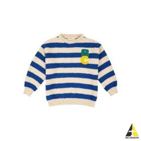 BOBO CHOSES KIDS 보보쇼즈 키즈 블루 니트 스트라이프 123AC137