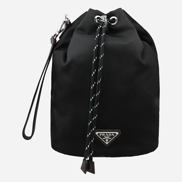 [시흥점] [프라다]6S 2NE067 2HE1 F0002 드로우스트링 리나일론 파우치 버킷백 블랙