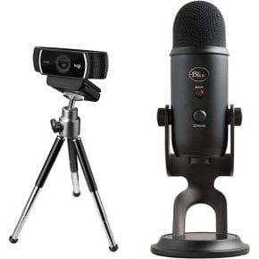 일본 로지텍 화상카메라 Logitech Full HD Webcam C922n Blue Condenser Microphone Yeti 블랙ou