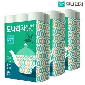 땡큐온 모나리자 녹차가좋은 3겹데코 30M 30롤 x3팩_P303333419