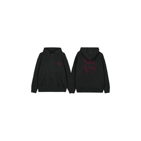 [와일드 동키] FW25 공용 체인 로고 집드 후디 FCZ CHAIN LOGO BLACK