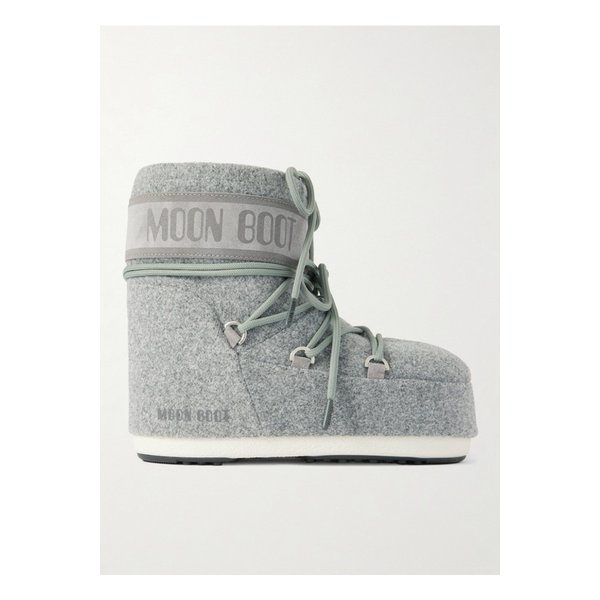 문부츠 아이콘 로우 펠트 스웨이드 스노우 부츠 그레이 1647597352612133
