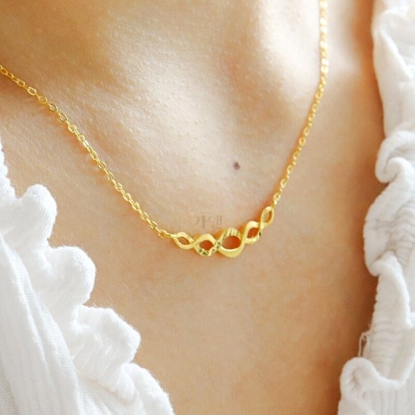 [가앤] 24k순금 물결 목걸이 3.75g