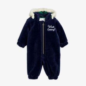 What`s Cooking Faux Fur 베이비 오버올 점프수트 우주복 Navy 7522633