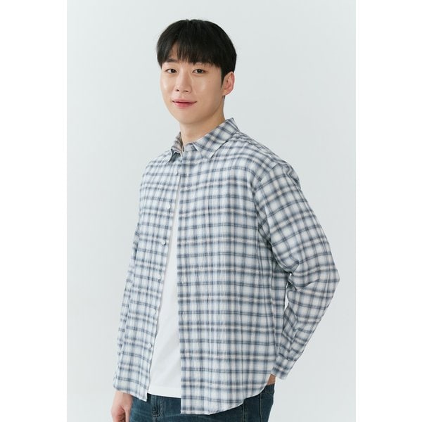 [26SS] 남성) 베이직 체크셔츠 AQ1WWH204-BL