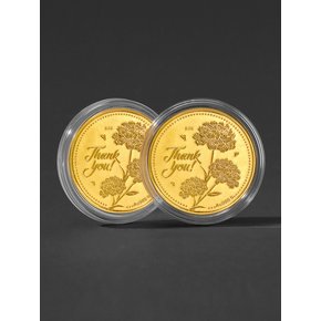 24K 블룸카네이션 순금 코인 0.2g