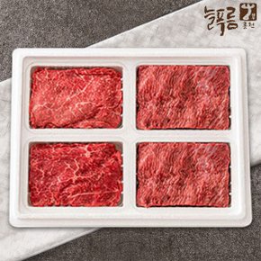 [늘푸름한우] 1등급이상 냉장 실속세트 1호 1.6kg(불고기400g x2팩+국거리 400g x2팩)