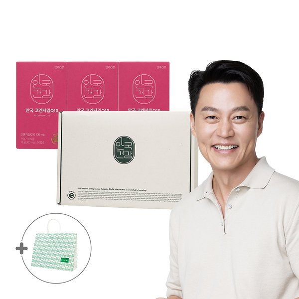 코엔자임Q10 미니 60캡슐 3박스 (6개월분) 선물세트 + 쇼핑백 증정