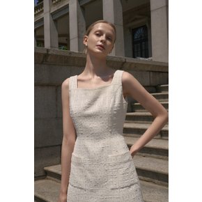 Monica Tweed Dress_Ivory