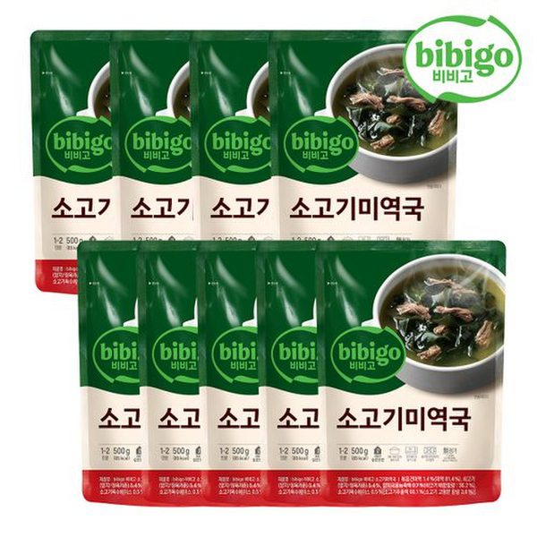 [멤버십][본사배송] 비비고 소고기미역국 500g X 9개