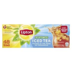 [해외직구] Lipton 립톤 디카페인 홍차 아이스티 티백 48입 2팩