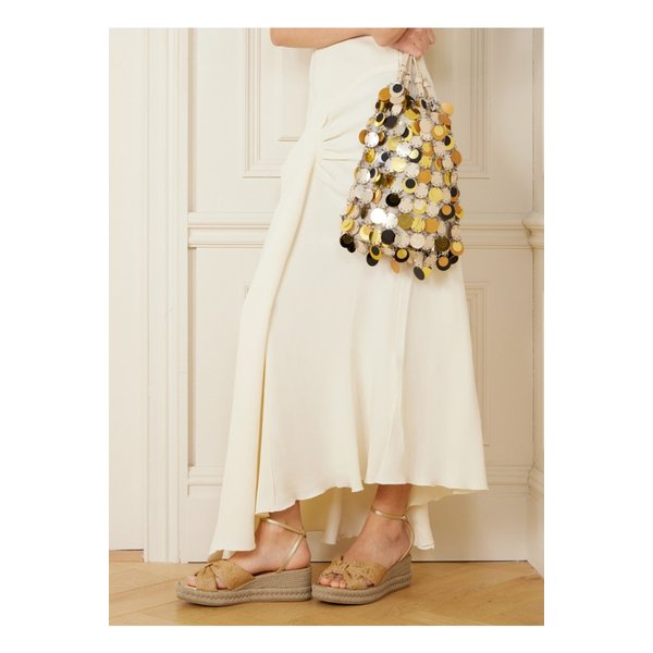 아엘라 60 라피아 자카드 가죽 웨지 샌들 1647597349914177