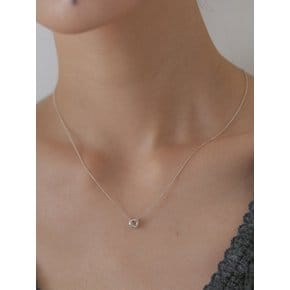 Donut necklace_silver