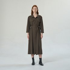 / [WOPS23005] SquarePocket slimDress / ver.mocabeige