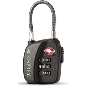 영국 오스프리 백팩 Osprey Europe TSA 3 Dial Cable Lock 남녀공용 블랙 O/S 1738251