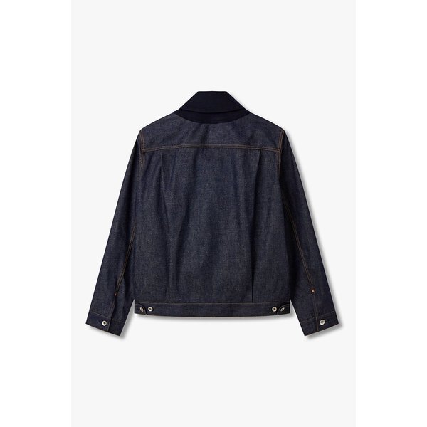 남성 울 멜턴 믹스 데님 자켓 (네이비) 6425301503000