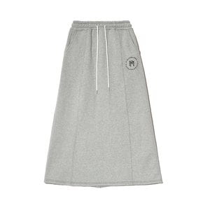 STITCH SWEAT MAXI SKIRT (GREY)